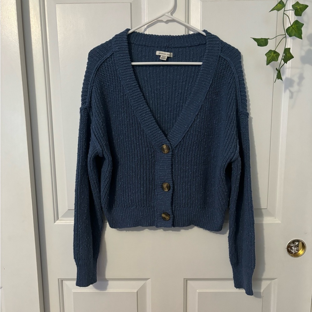 American Eagle Blue Knitted Cardigan